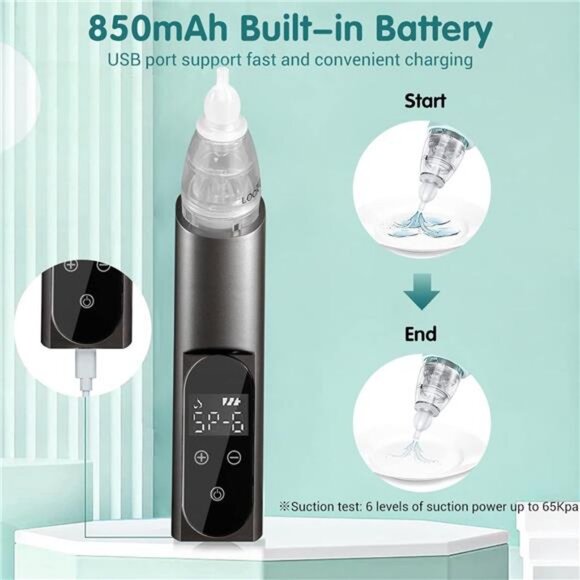 6 Levels Strong Suction Electric Ear Cleaner Ear Vacuum Wax Remover - Picture 6 of 8